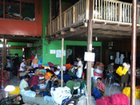 Factory employees sorting clothing