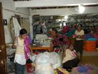 Making the fabric into beautiful vibrant colors